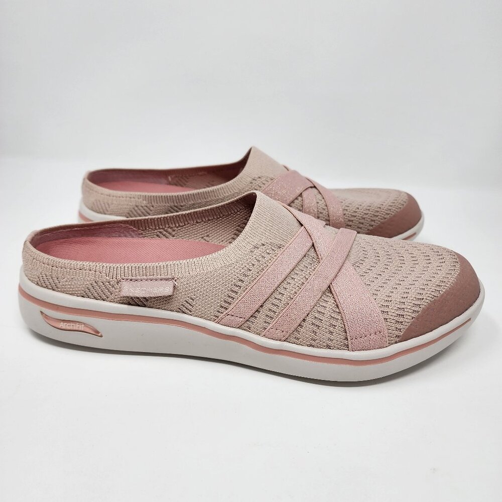 New Skechers Womens 9 Mule Arch Fit Air Cooled Ultra Go Cushion Slip On Shoes - Picture 2 of 13